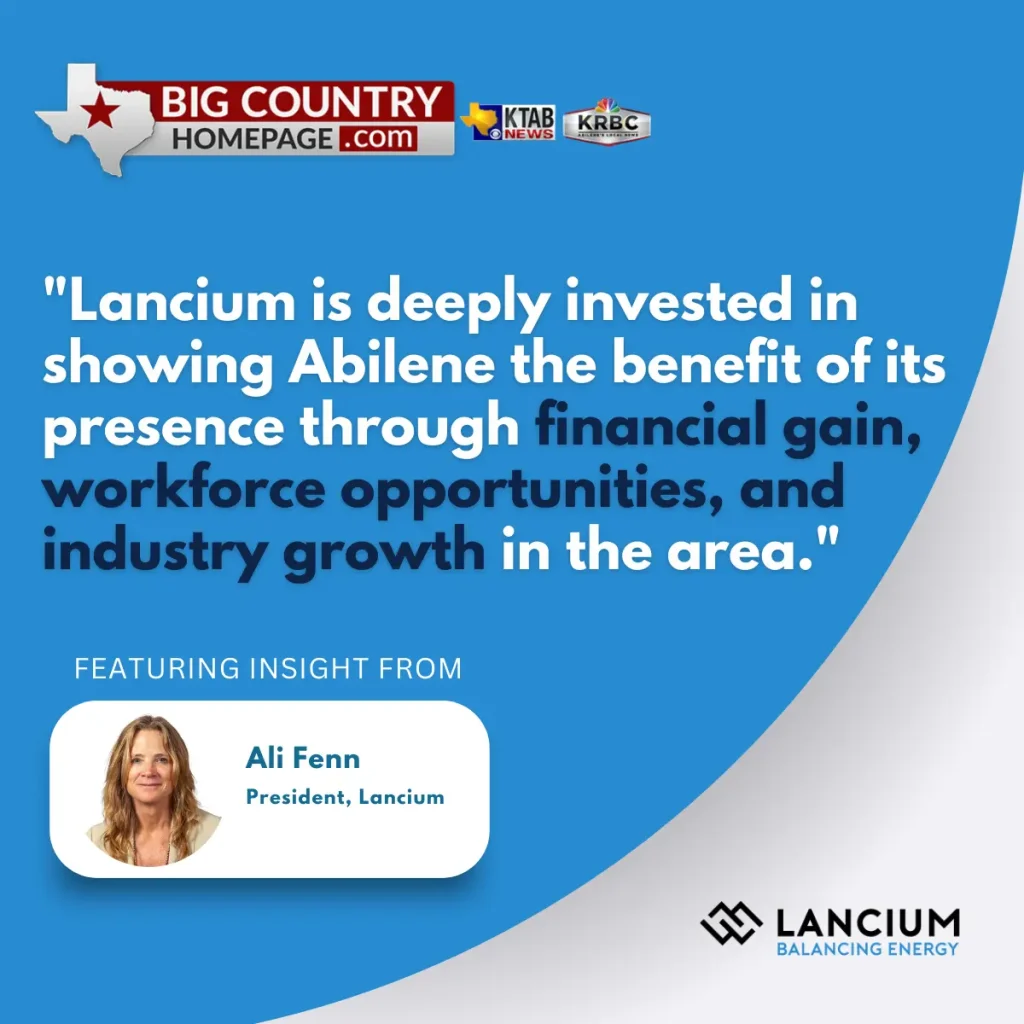 Lancium is deeply invested in showing Abilene the benefit of its presence through financial gain, workforce opportunities, and industry growth in the area.